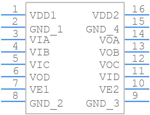 ADUM341E1BRWZ - Analog Devices - PCB symbol