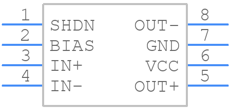 MAX4364ESA+TCGL - Analog Devices - PCB symbol
