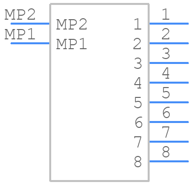 SM08B-SHLS-1-TF - JST (JAPAN SOLDERLESS TERMINALS) - PCB symbol