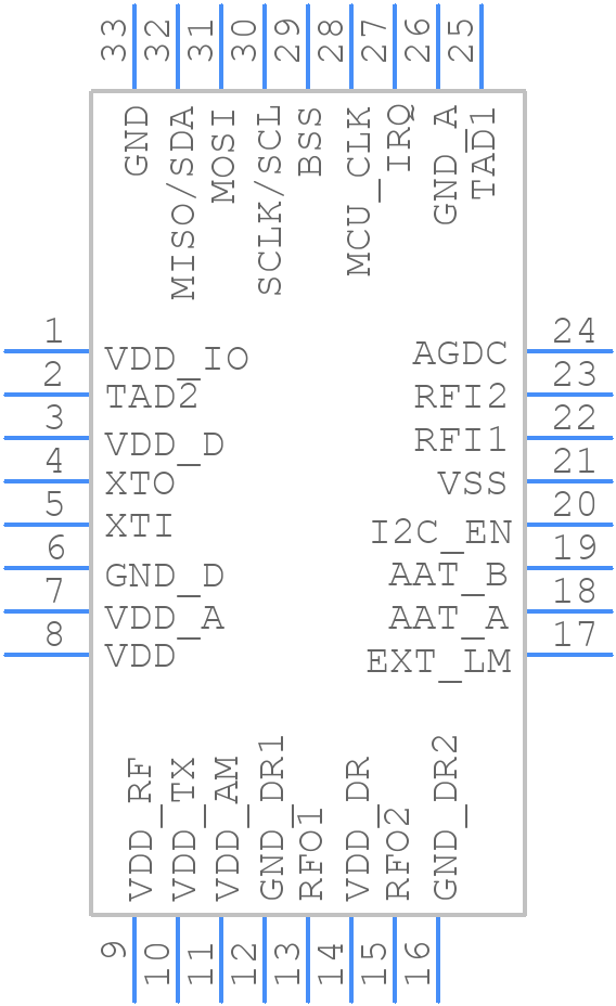 ST25R3916B-AQET - STMicroelectronics - PCB symbol