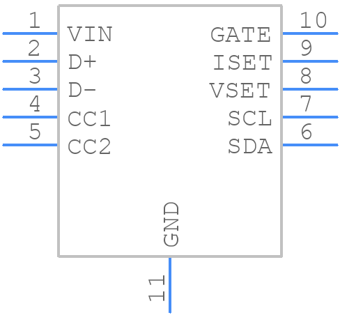 HUSB238 - Hynetek - PCB symbol