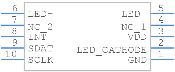 VCNL4200-SB - Vishay - PCB symbol