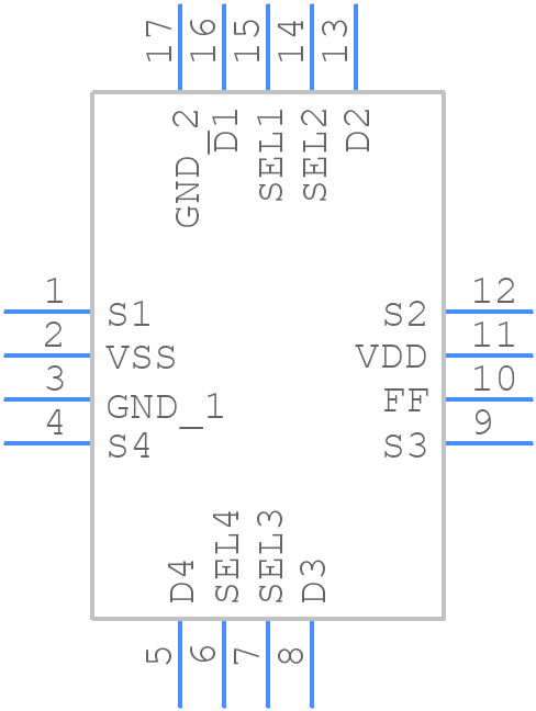 TMUX7413FRRPR - Texas Instruments - PCB symbol