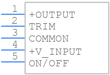 SIP05-12S05A - Cincon - PCB symbol