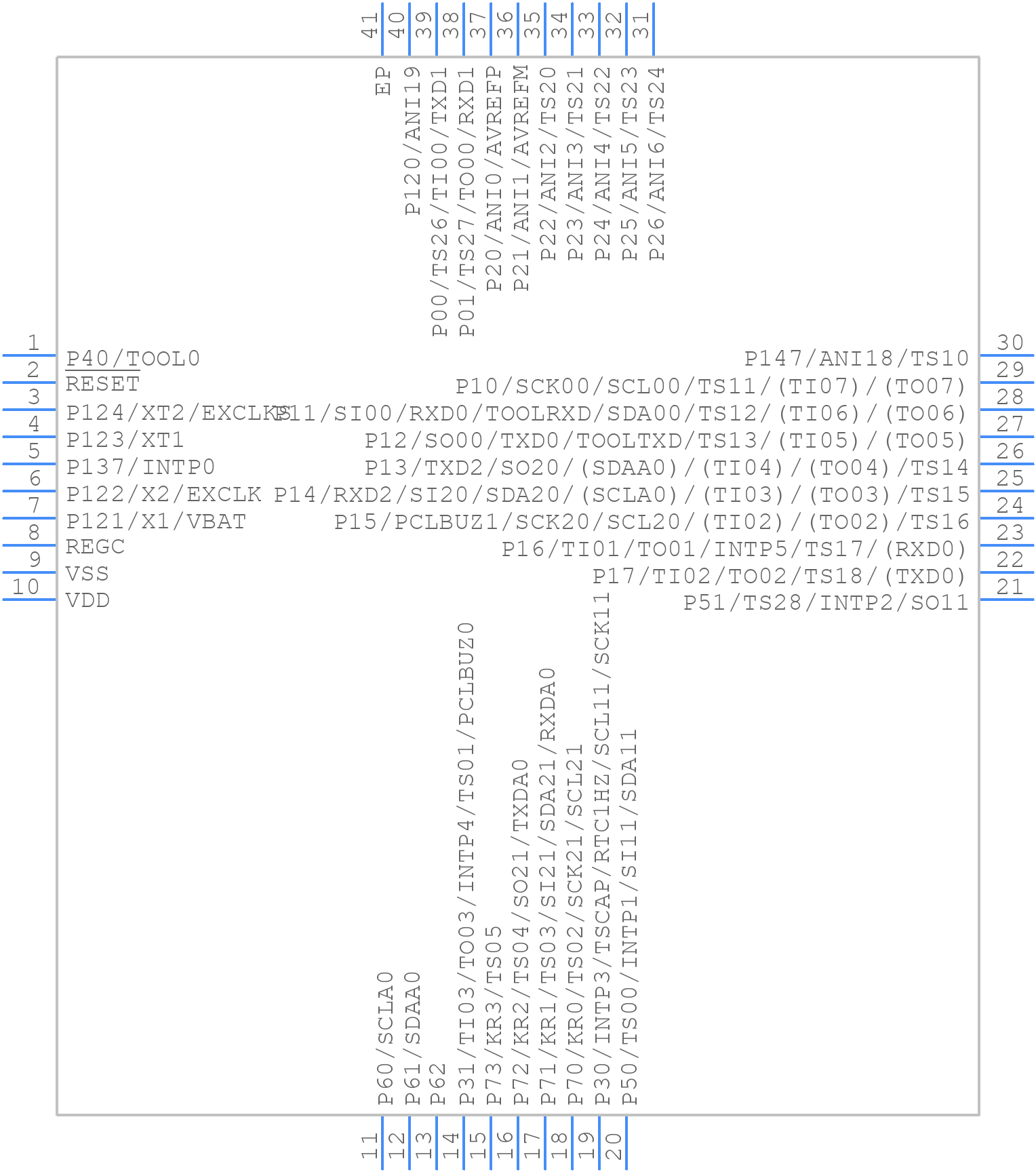 R7F102GEC2DNP#AA0 - Renesas Electronics - PCB symbol