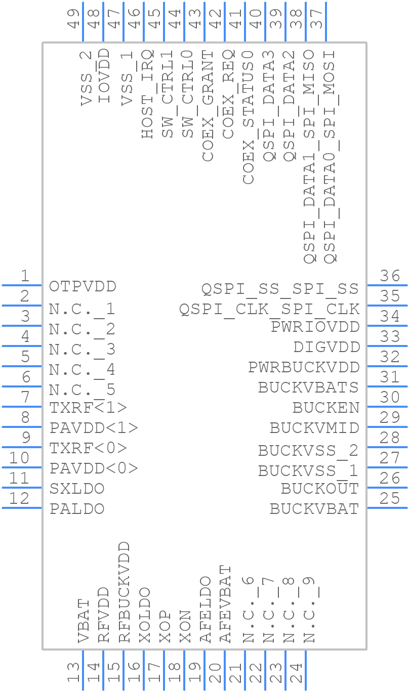 NRF7002-QFAA-R - Nordic Semiconductor - PCB symbol