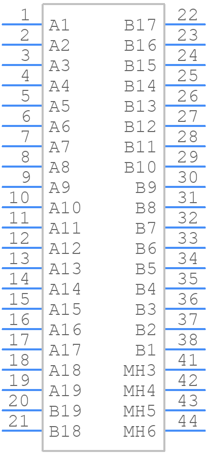 U10DH3822002T - Amphenol - PCB symbol