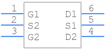 DMC2053UVT-7 - Diodes Incorporated - PCB symbol