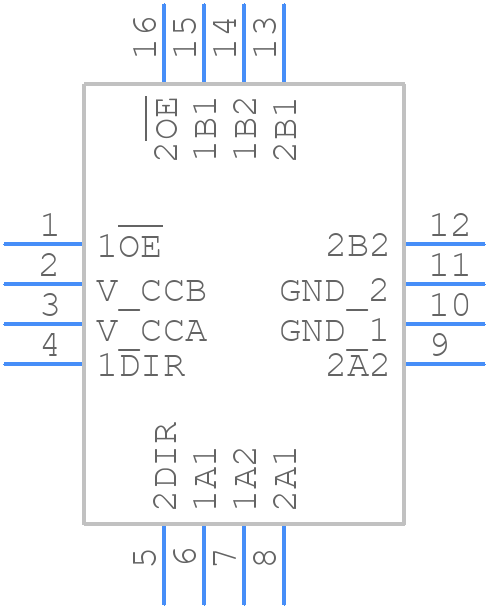 74AVC4T245RSVR-NT - Texas Instruments - PCB symbol