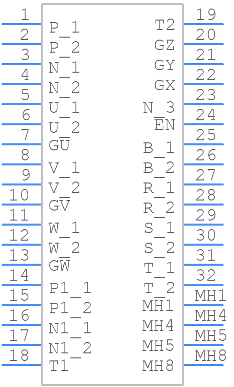 7MBR100VR120-50 - FUJI ELECTRIC - PCB symbol