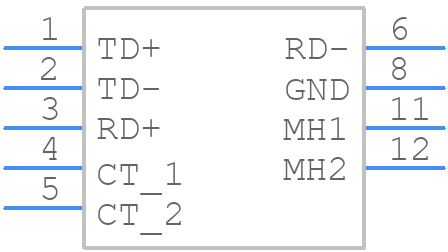 HFJ11-2450ERL - Halo Electronics - PCB symbol