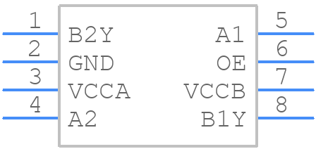 TXU0102QDTTRQ1 - Texas Instruments - PCB symbol