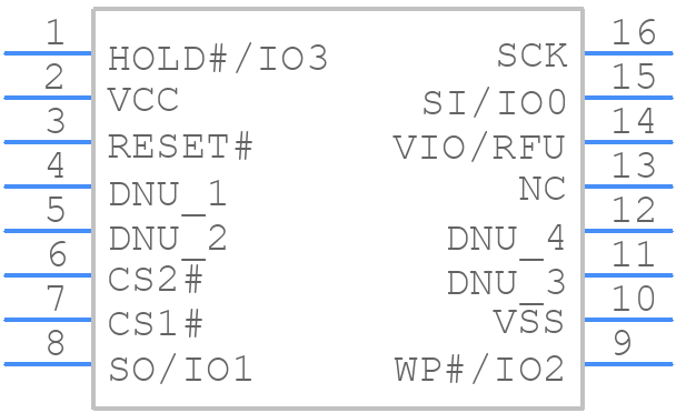 S70FL01GSAGMFI013 - Infineon - PCB symbol