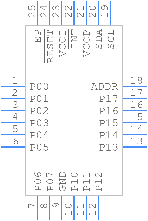 TCAL6416RTWR - Texas Instruments - PCB symbol