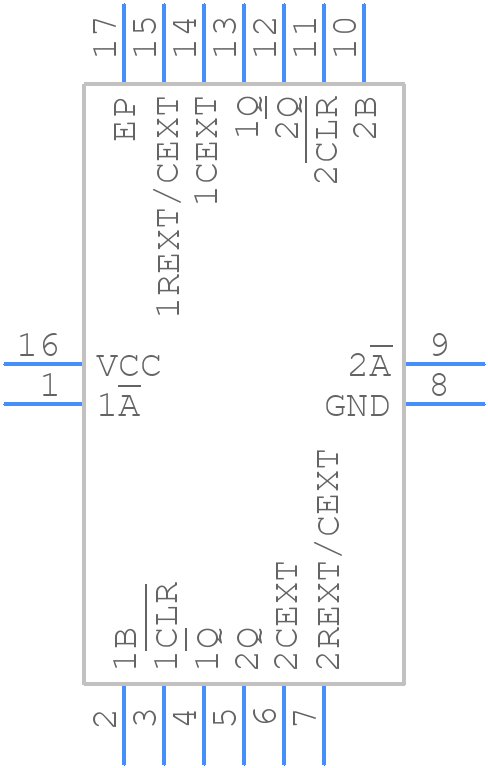 SN74LV123ARGYR - Texas Instruments - PCB symbol