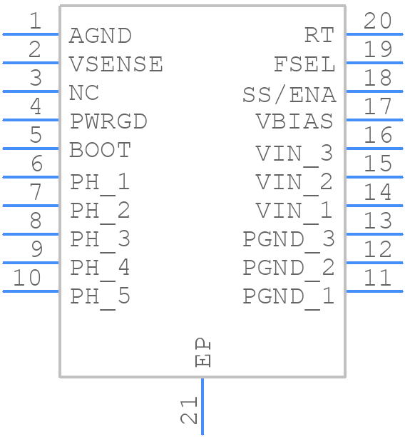 TPS54311PWPG4 - Texas Instruments - PCB symbol