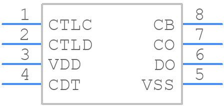 S-8209BAA-T8T1U - ABLIC Inc. - PCB symbol