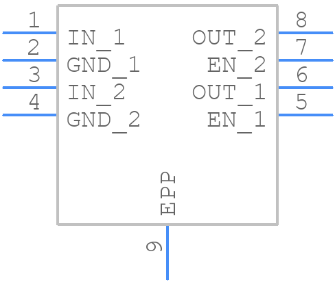 DIO7320XS8 - DIOO Microcircuits - PCB symbol