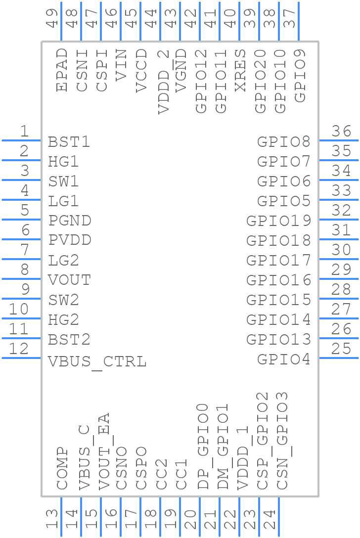 CYPM1116-48LQXI - Infineon - PCB symbol