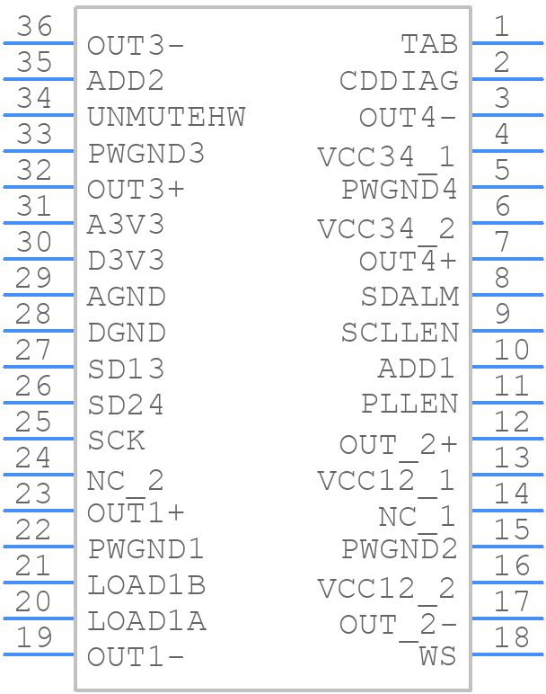 TDA7802PD - STMicroelectronics - PCB symbol