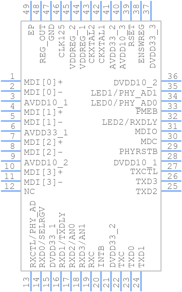 RTL8211E-VB-CG - Realtek - PCB symbol
