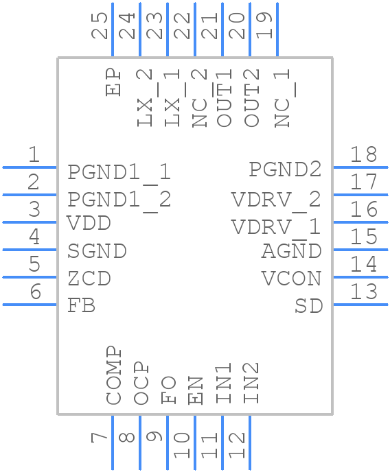 FAN8841MPX - onsemi - PCB symbol
