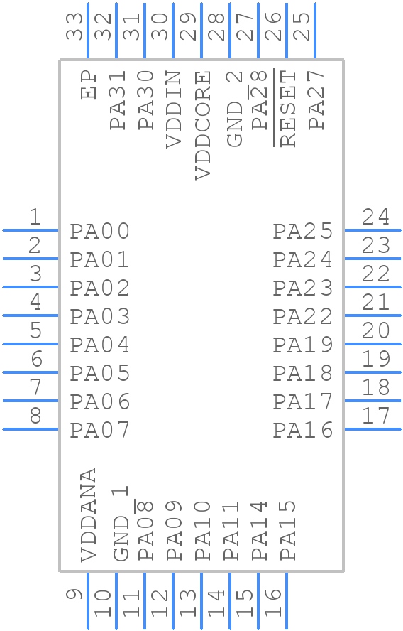 ATSAMD21E17L-MN - Microchip - PCB symbol