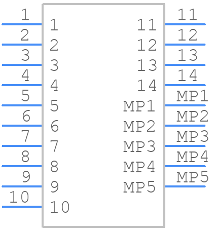 DF19-14P-1V(52) - Hirose - PCB symbol