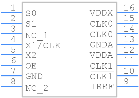 PI6LC48H02QLIEX - Diodes Incorporated - PCB symbol