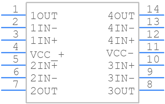 TLE2064AIDR - Texas Instruments - PCB symbol