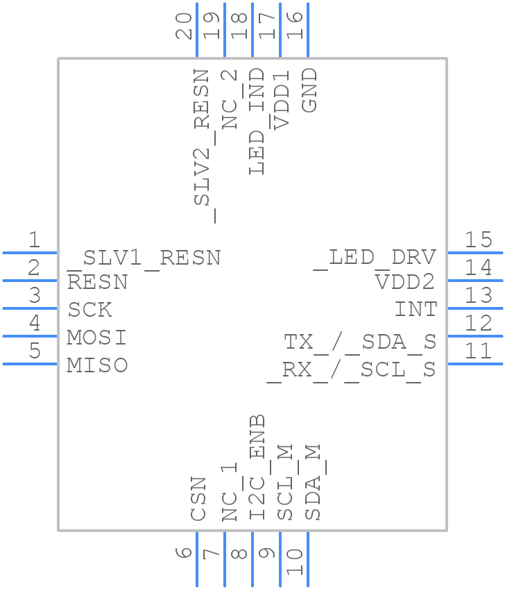 AS72651-BLGM - ams OSRAM - PCB symbol