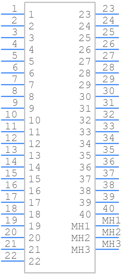 DRC13-40PA - TE Connectivity - PCB symbol