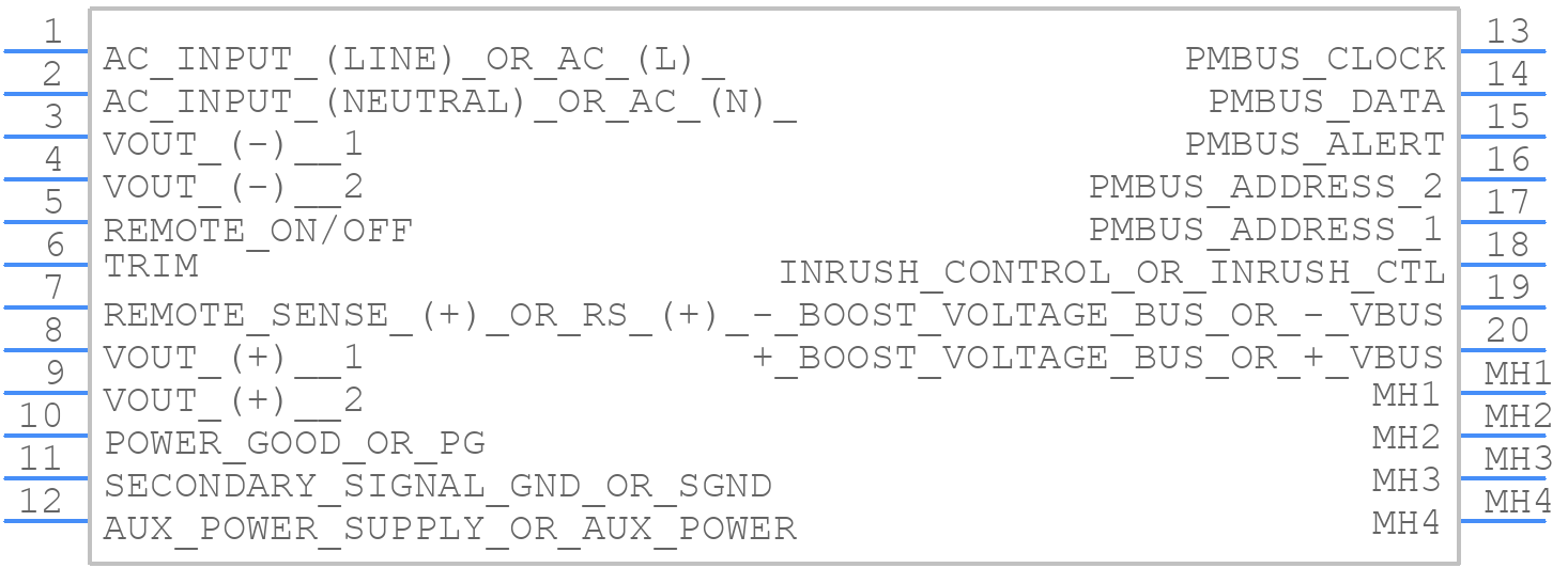 PFH500F-28-0D0-R - TDK Lambda - PCB symbol