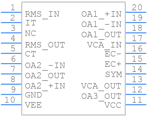 THAT4301W20-U - THAT CORPORATION - PCB symbol