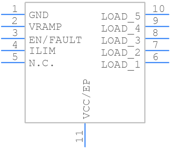 MAX34565ETB+T - Analog Devices - PCB symbol