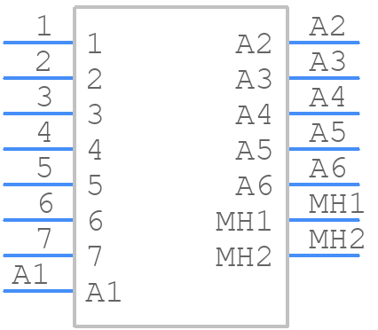 DCMMZ13H6PN - ITT CANNON - PCB symbol