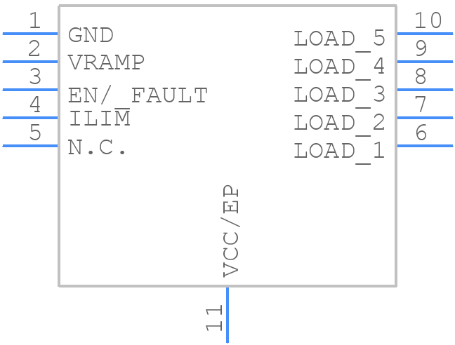 MAX34565ETB+ - Analog Devices - PCB symbol
