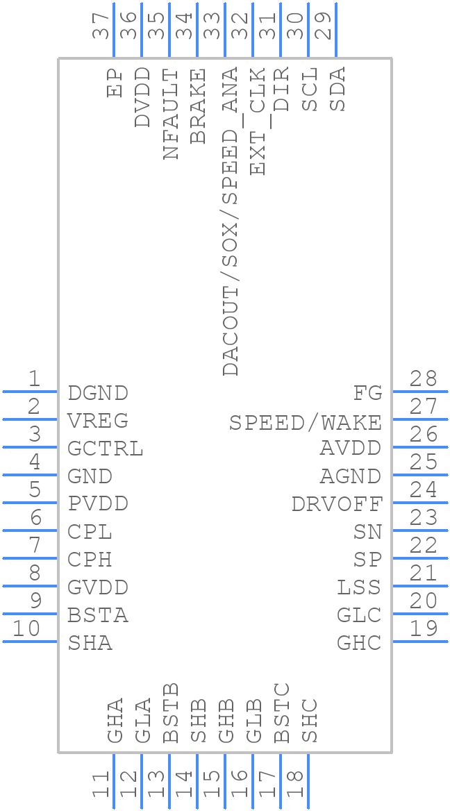 MCT8329A1IREER - Texas Instruments - PCB symbol