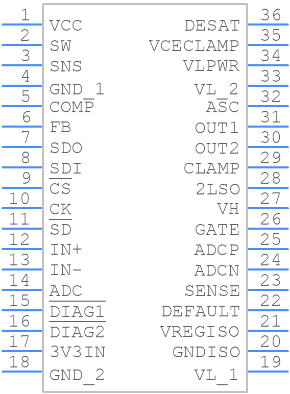 STGAP4STR - STMicroelectronics - PCB symbol