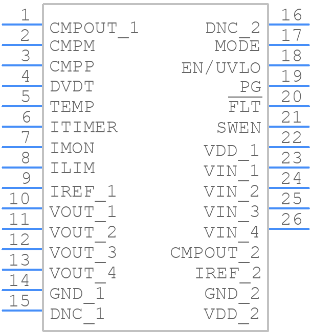 TPS259850RQPR - Texas Instruments - PCB symbol