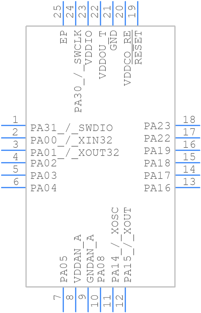 ATSAML10D15A-MU - Microchip - PCB symbol