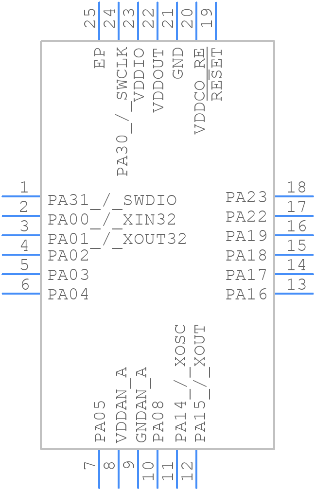 ATSAML10D15A-MUT - Microchip - PCB symbol