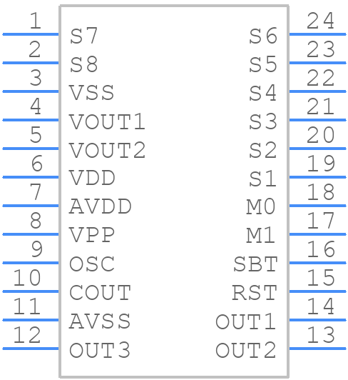 AP89170(24DIP) - APLUS - PCB symbol