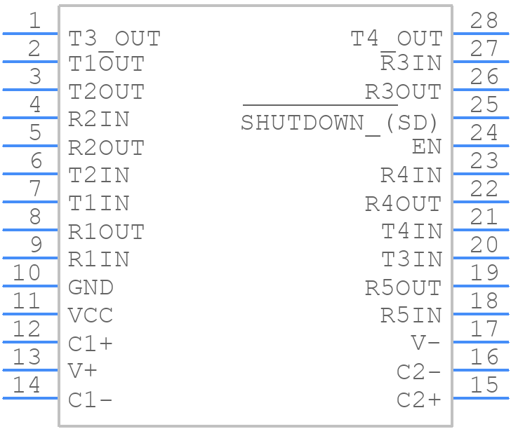 SP213EHCA-L/TR - MaxLinear, Inc. - PCB symbol