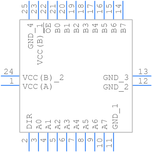74LVC4245ABQ-Q100J - Nexperia - PCB symbol