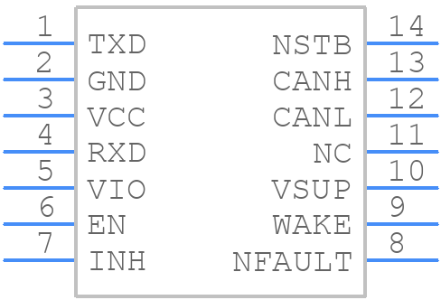 TCAN1043ATDRQ1 - Texas Instruments - PCB symbol