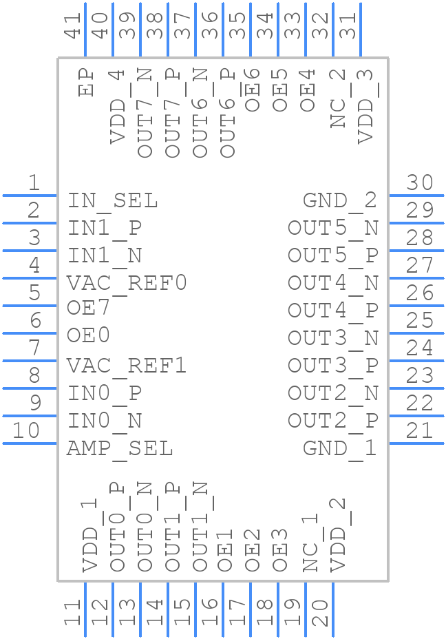 LMK1D1208PRHAR - Texas Instruments - PCB symbol