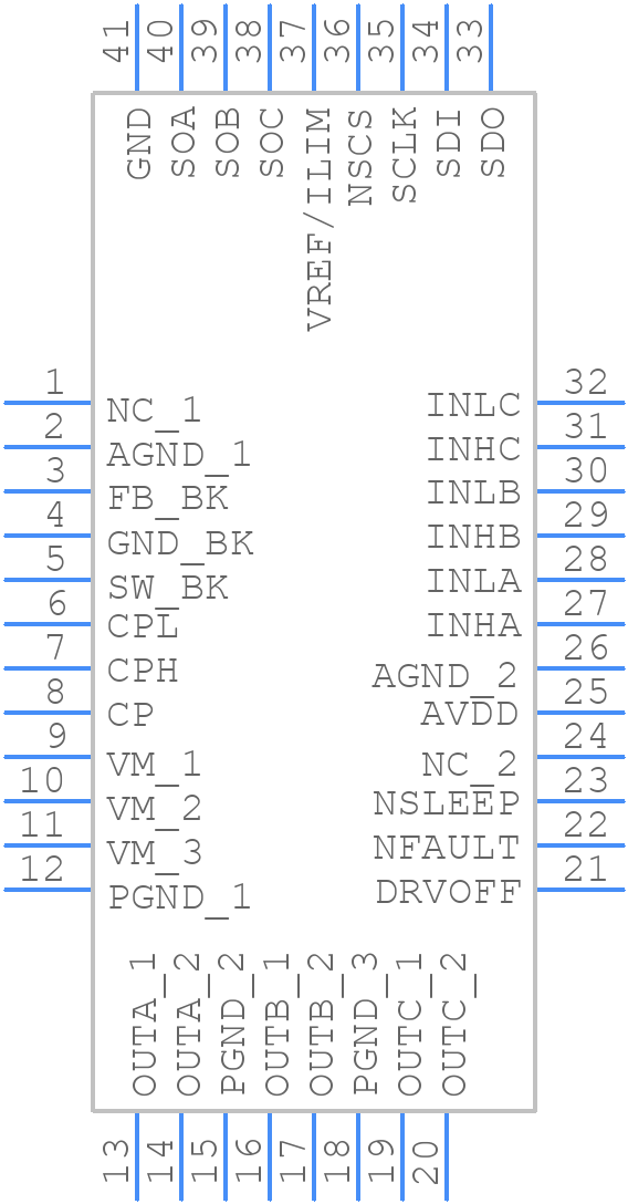DRV8316CRQRGFRQ1 - Texas Instruments - PCB symbol