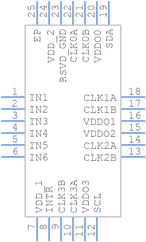 SI5338P-B04067-GM - Silicon Labs - PCB symbol