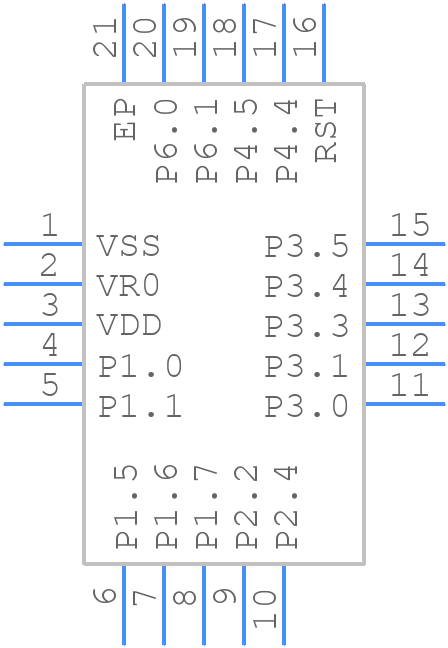 MG82F6D17AZ20 - Megawin - PCB symbol